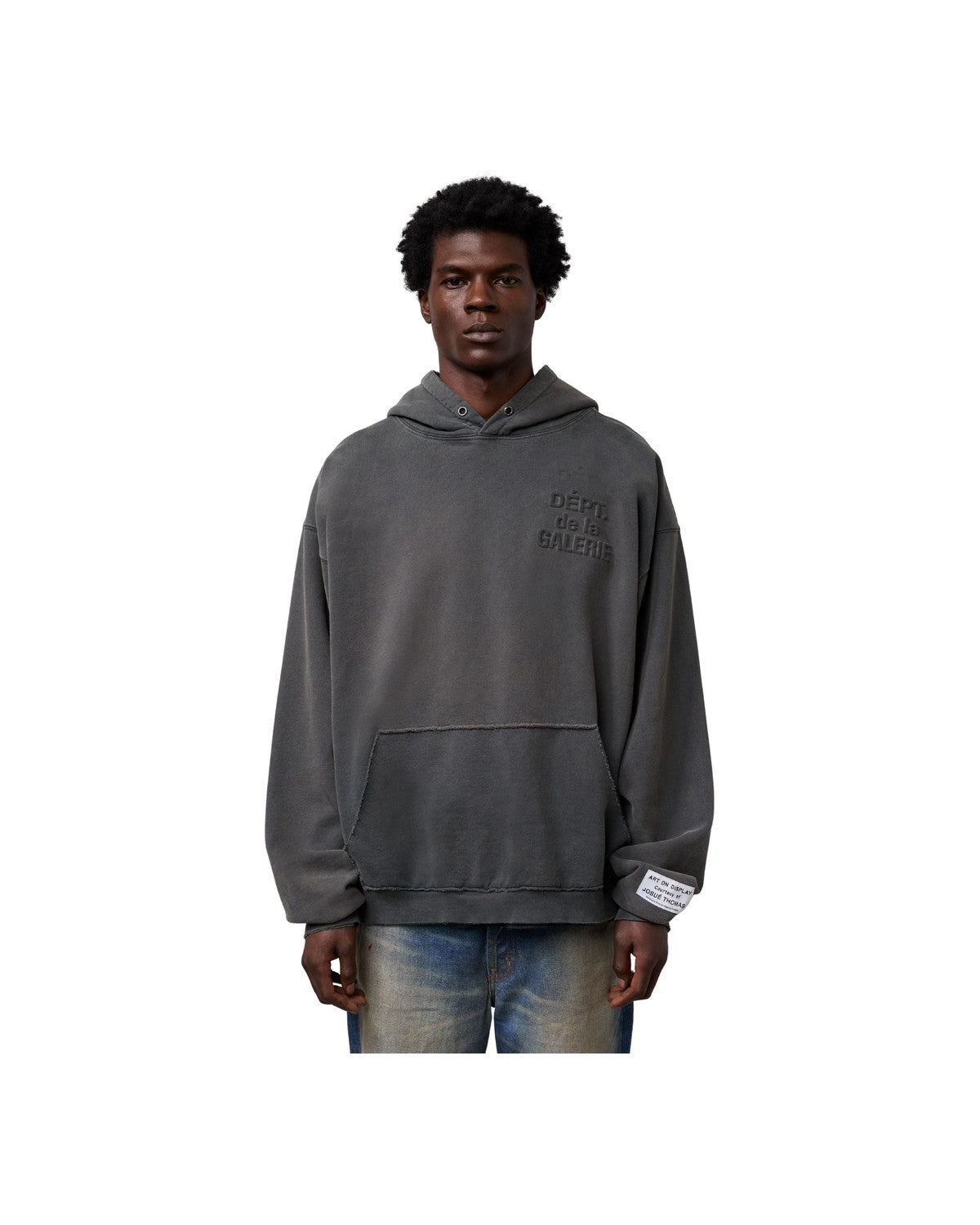 Gallery Dept Embossed Hoodie Graphite Gray