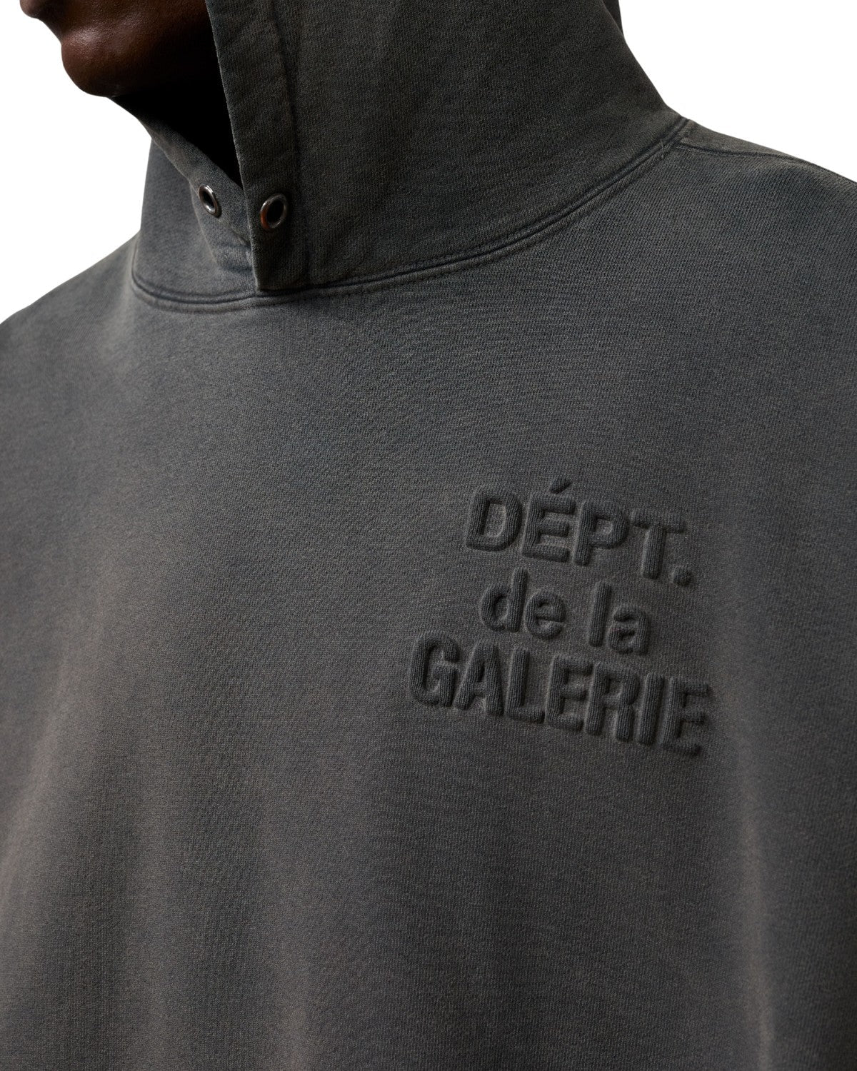 Gallery Dept Embossed Hoodie Graphite Gray