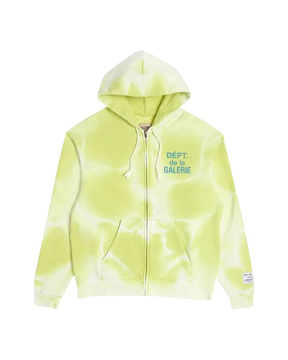 French Zip Hoodie Lime