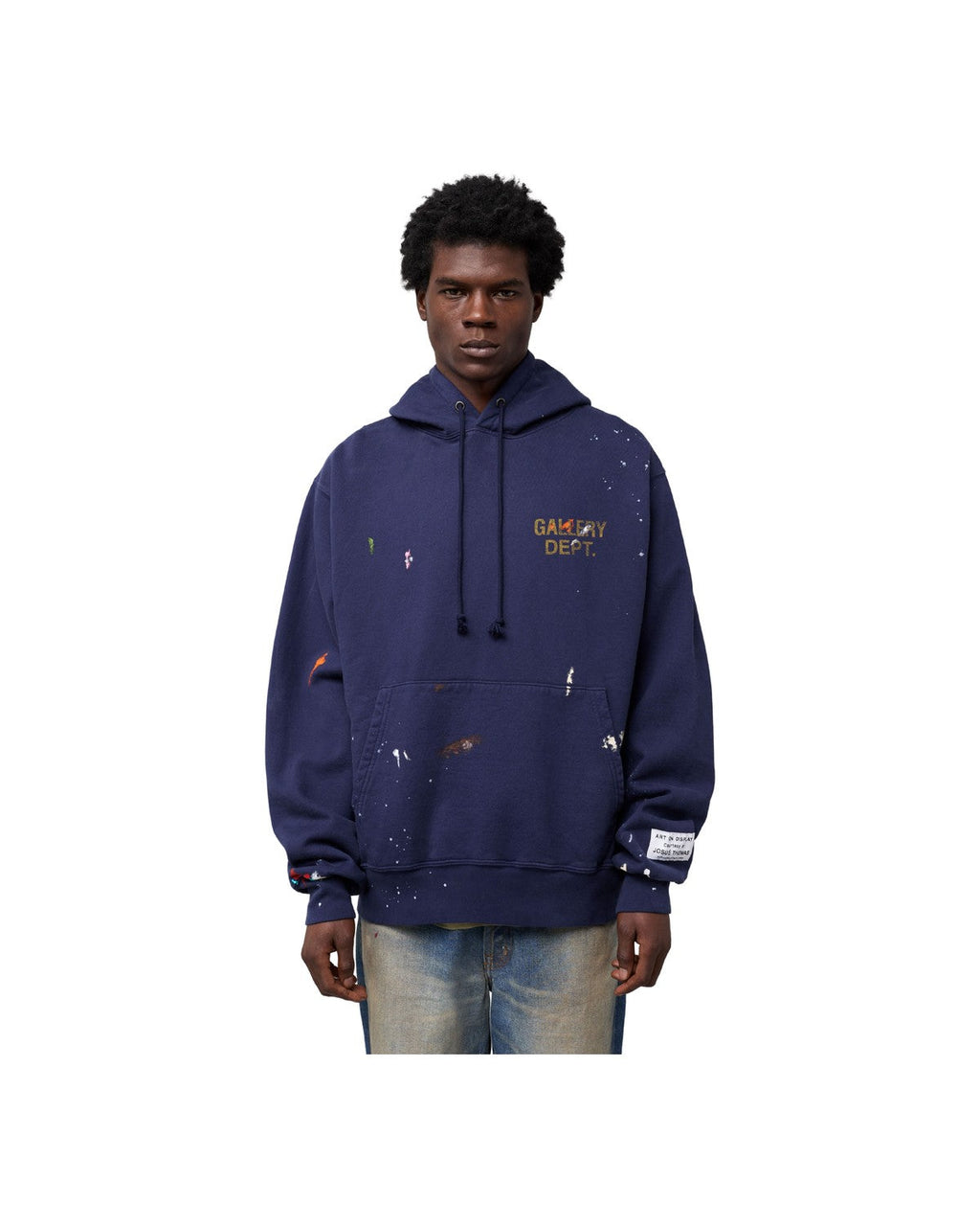 Gallery Dept Paint Logo Hoodie Vintage Navy
