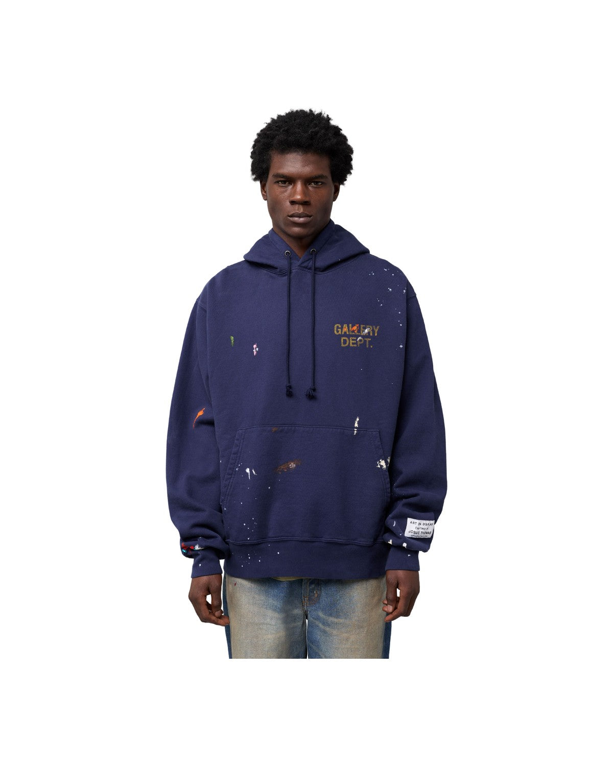 Gallery Dept Paint Logo Hoodie Vintage Navy