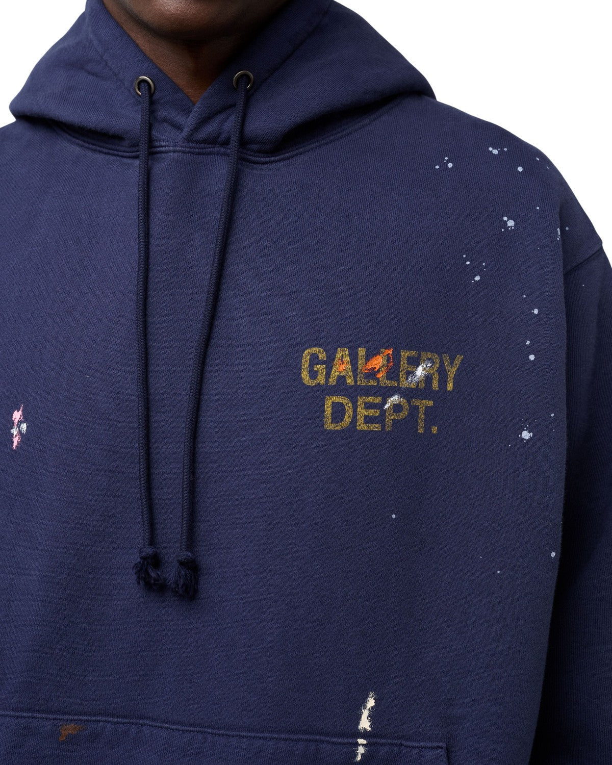 Gallery Dept Paint Logo Hoodie Vintage Navy