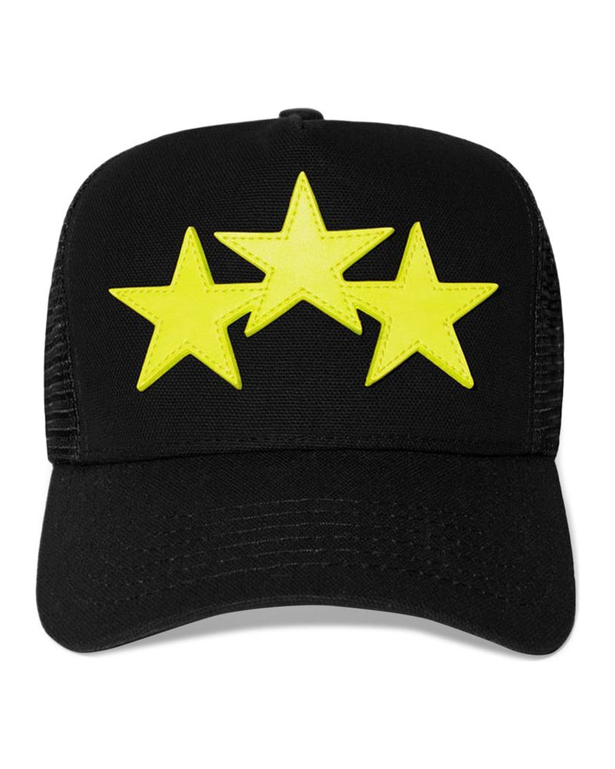 Three Star Hat Lime Black