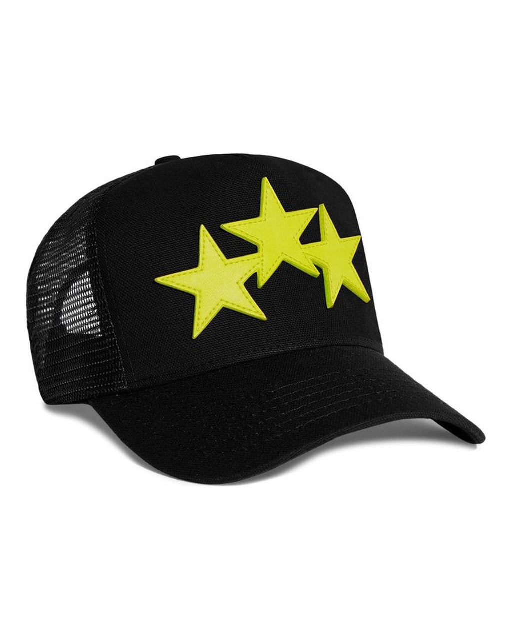 Three Star Hat Lime Black