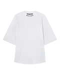 Doubled Logo Over Tee White Fuchsia