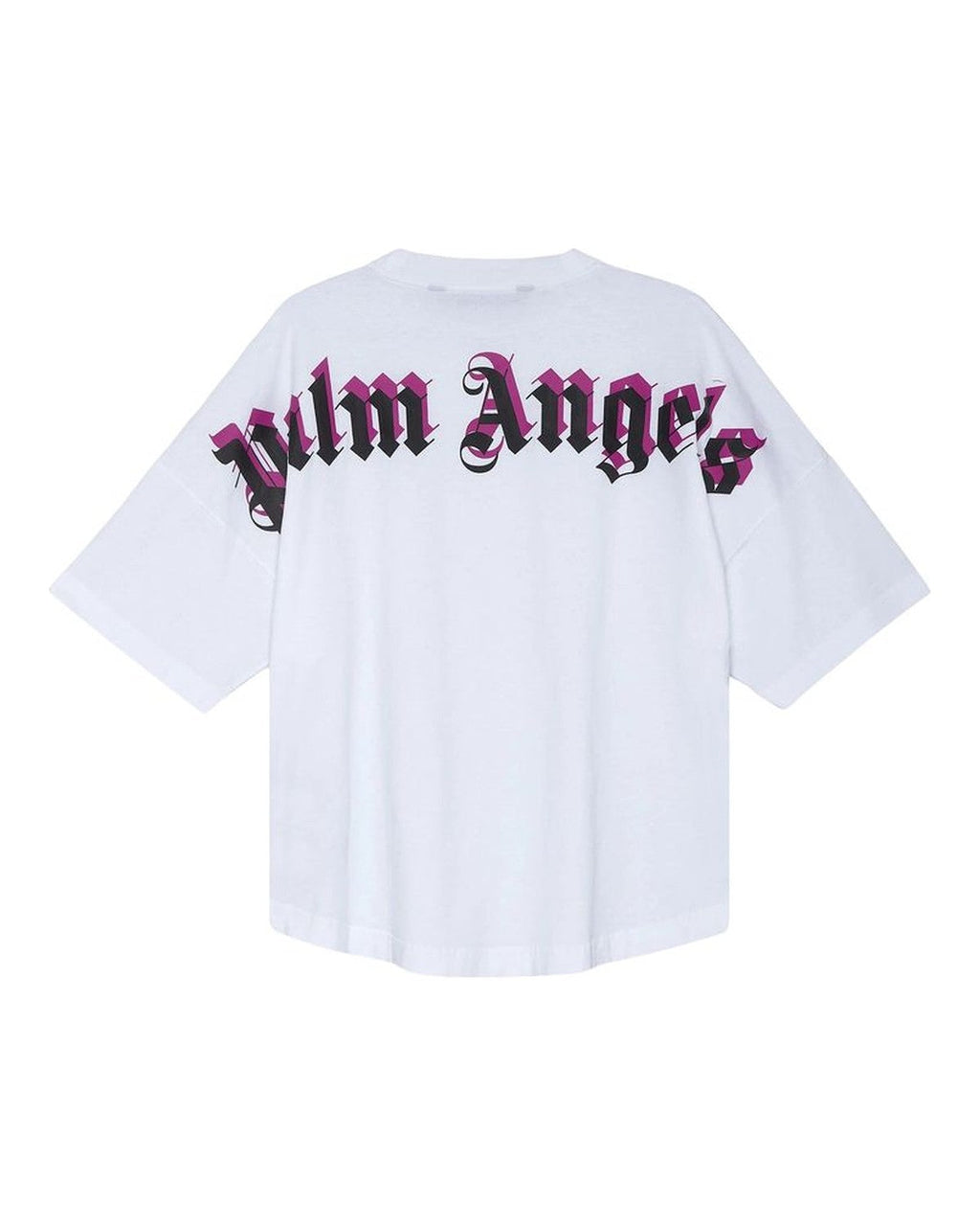 Doubled Logo Over Tee White Fuchsia