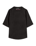 Doubled Logo Tee Black Fuchsia