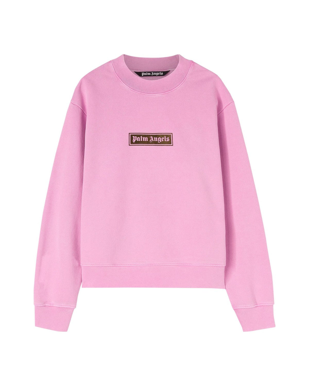 Palm Angels Garment Dye Box Logo Sweatshirt Fuchsia/Black