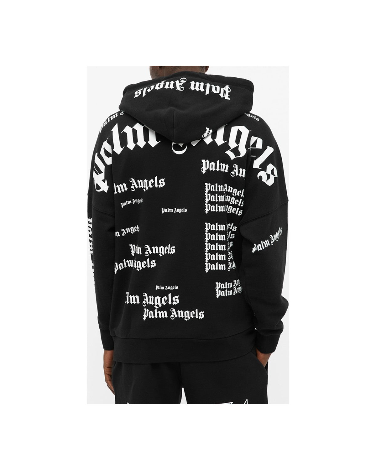 Allover Logo Black Hoodie