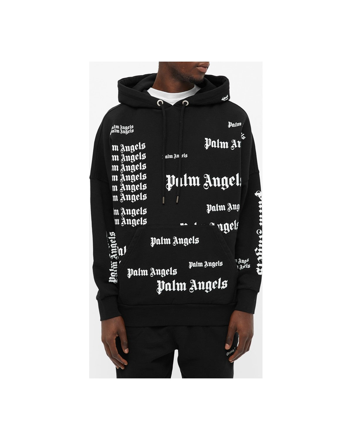 Allover Logo Black Hoodie