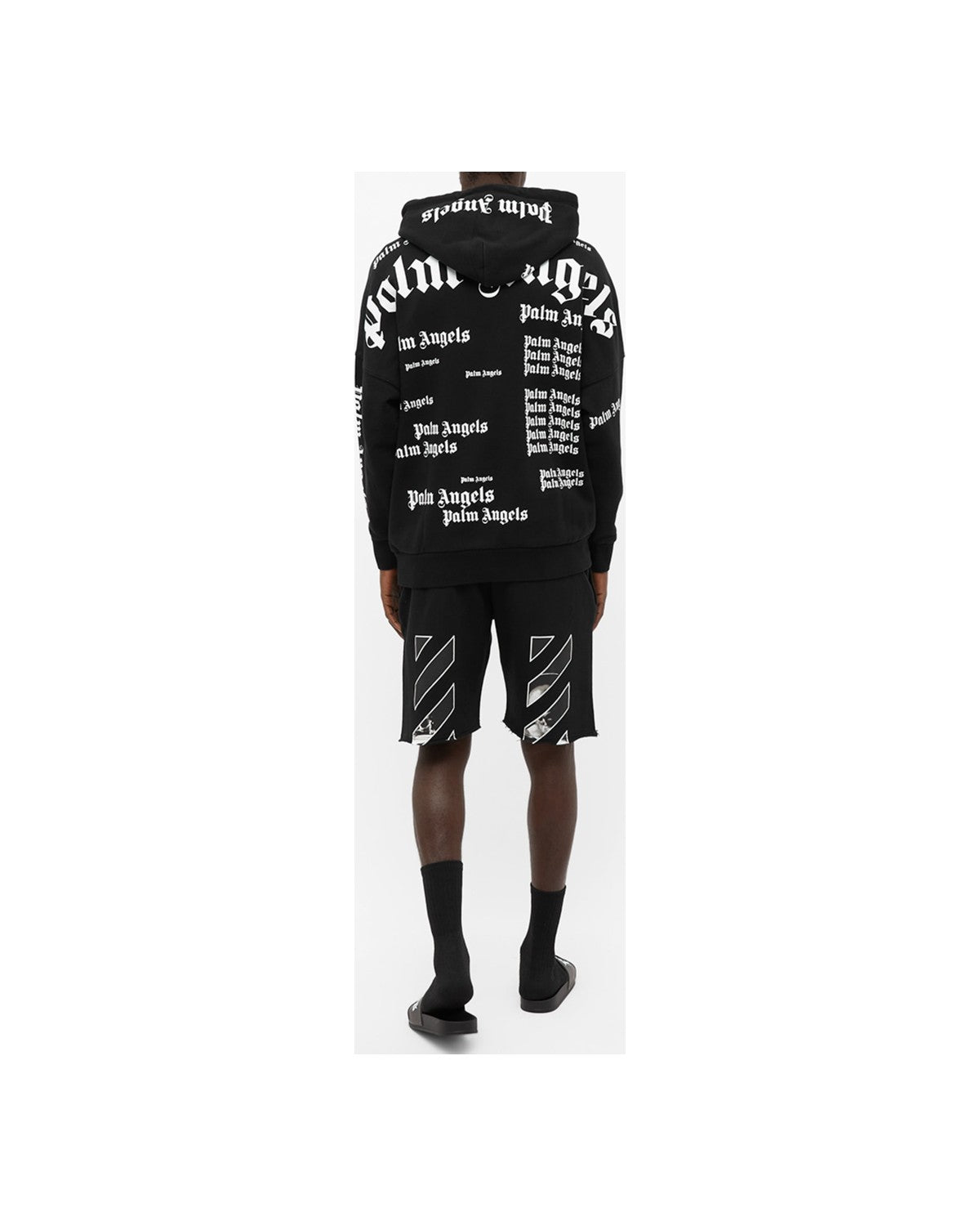 Allover Logo Black Hoodie