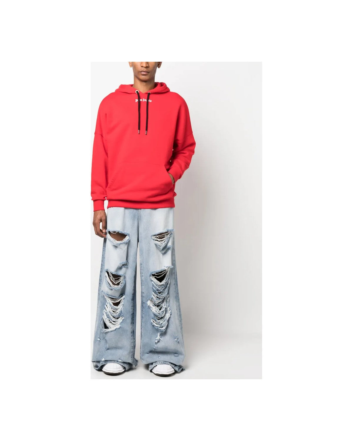 Oversized Logo Hoodie Red