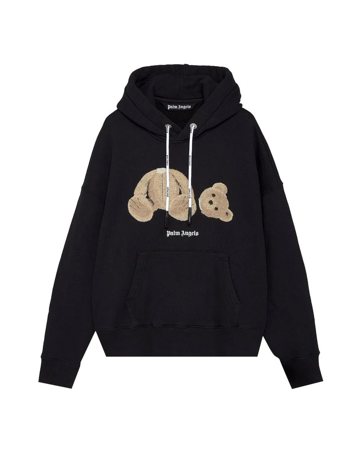 Bear Hoodie Black Beige