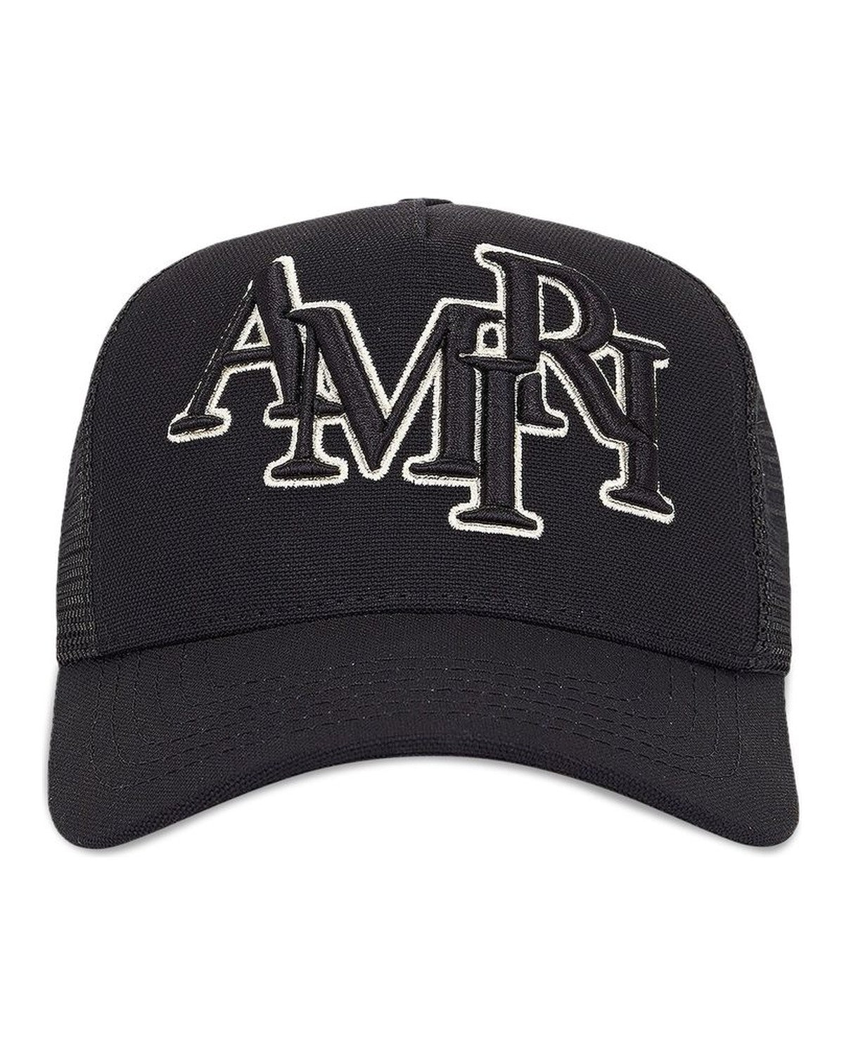Amiri Staggered Logo Trucker Hat