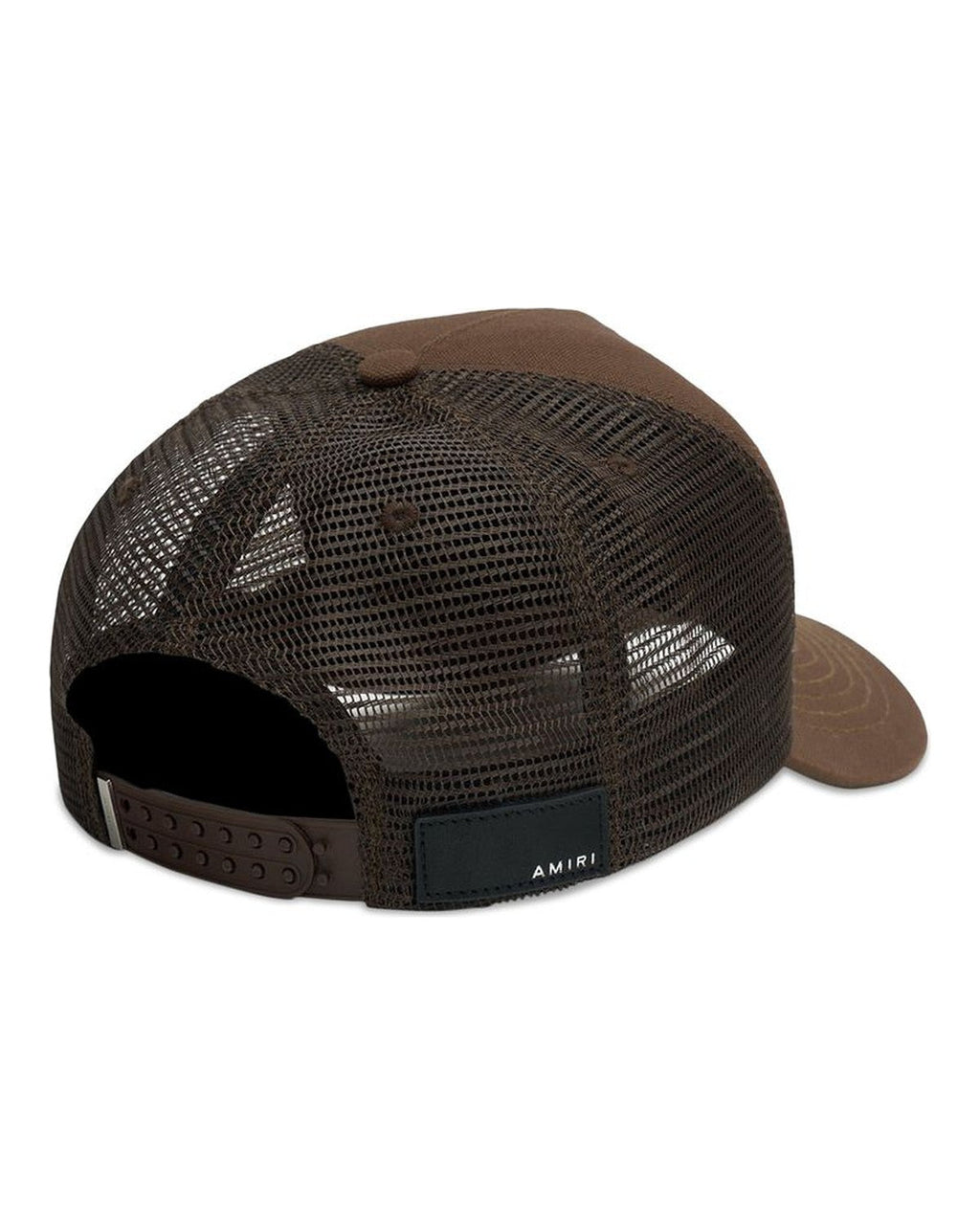 Amiri Leather Star Trucker Hat Brown
